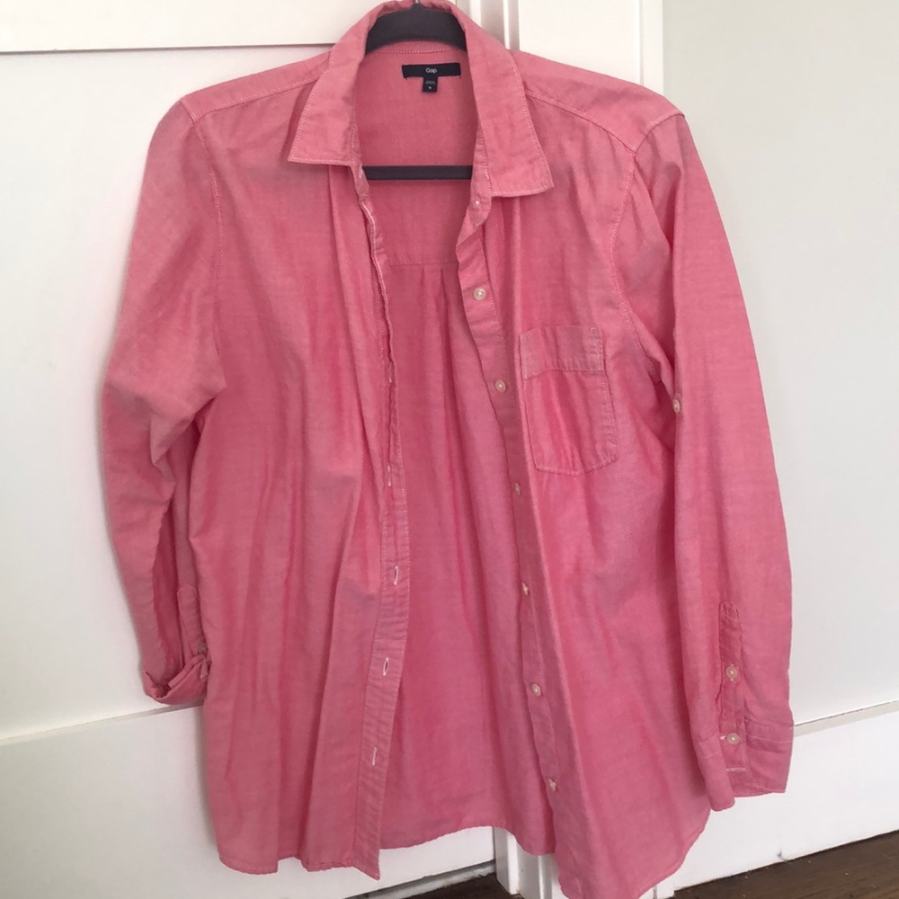 Gap Euc Size Medium Pink Button Down - image 1